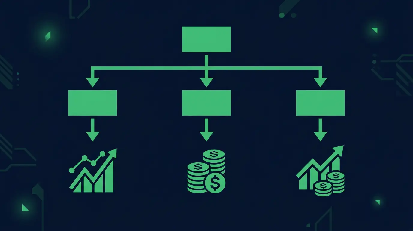 Блок-схема выбора модели выплат в зависимости от источника трафика
